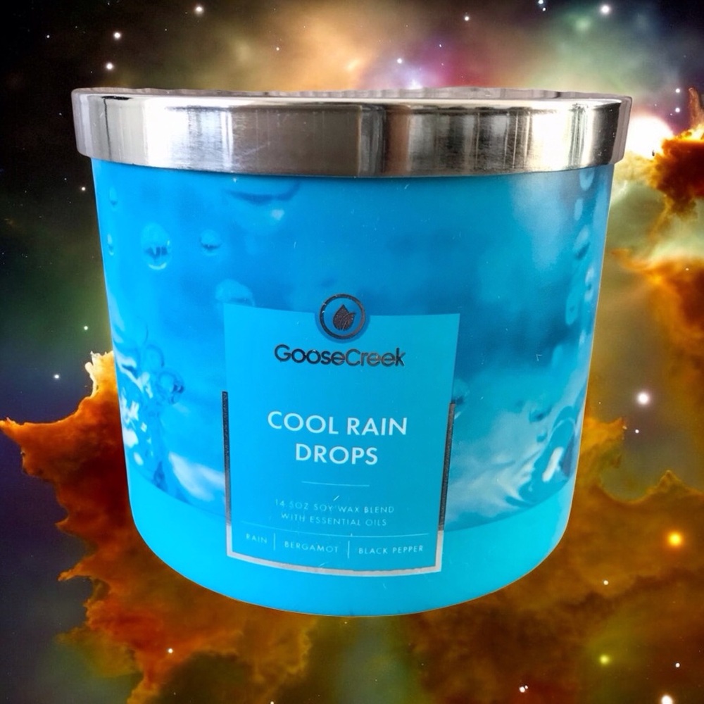 🆕40+ Hrs Cool Raindrops 3 Wick Candle